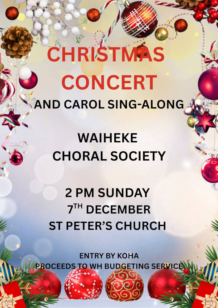 Christmas concert 7 Dec 2025 2PM St Peter's Church