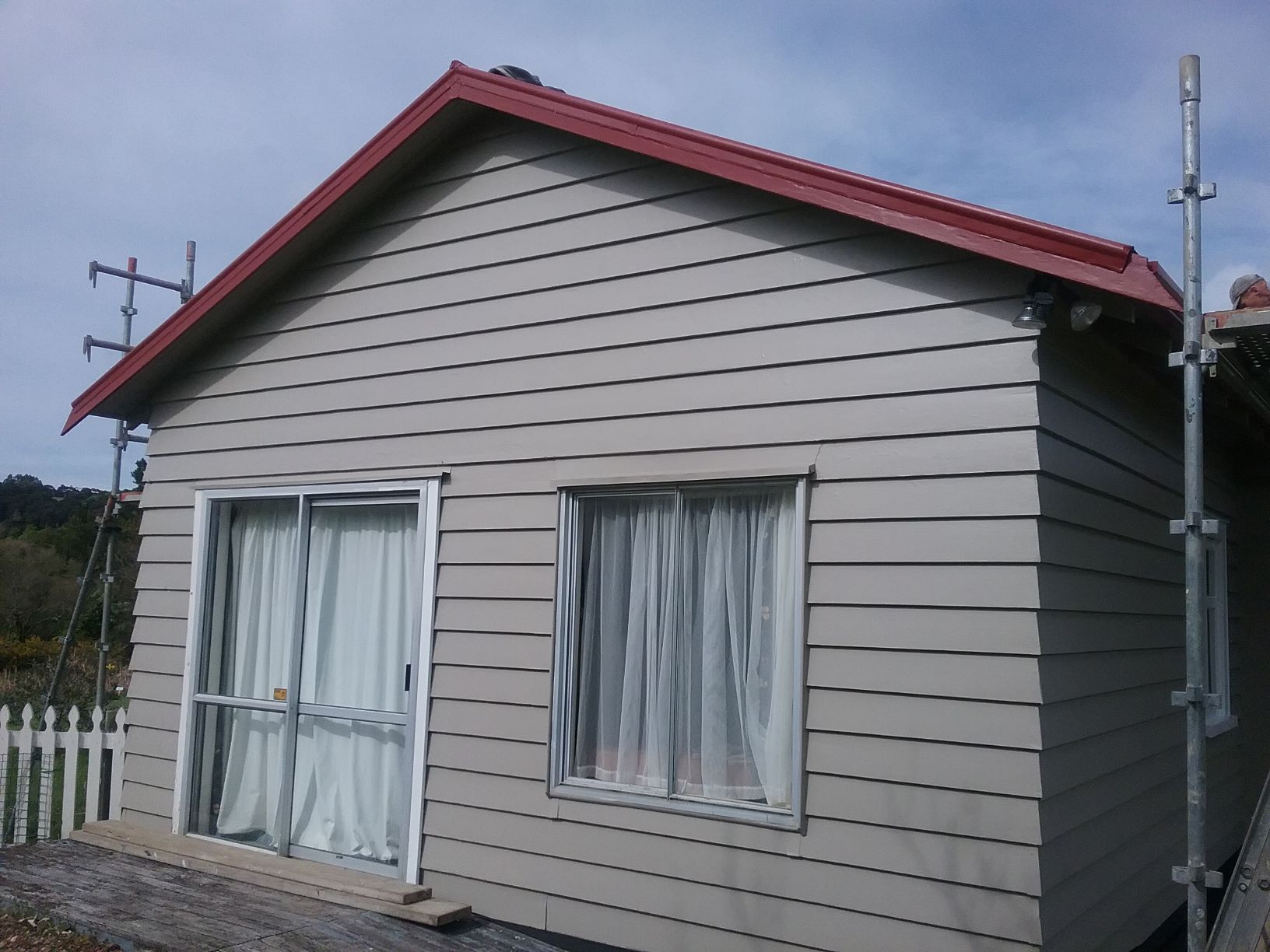 Our newly-repainted Goodwin Cottage, thanks to Foundation North