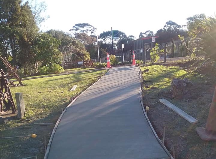 New concrete paths funded by the Waiheke Local Board